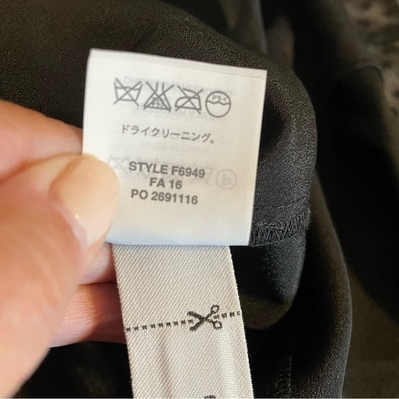 J Crew Black Silk Blend Swiss Dot Short Sleeve Dress Size 2 - Picture 4 of 7